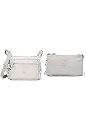 Kipling Gabbie - Body cruzado para mujer (35,5 x 30 x 18,5 cm), color, talla 35.5x30x18.5 cm (B x H x T) + Creativity L, POUCHES/CASES para Mujer, Grey Grau, 4x18.5x11 cm (LxWxH)