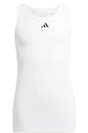 adidas Niñas Girls Club Tank Top, White, 5-6 Years