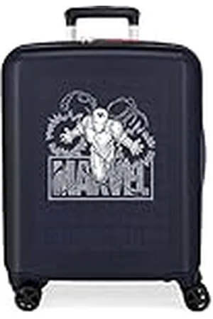 Benetton Marvel Heroes Maleta de cabina Azul 40x55x20 cms Rígida ABS Cierre TSA integrado 38