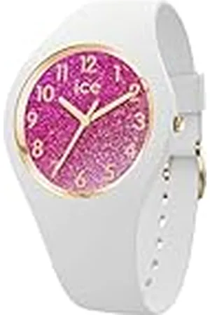 Ice-Watch ICE glitter White pink - Reloj blanco para Mujer con Correa de polyamide - 022572 (Small)