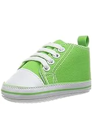 Playshoes Primeros Zapatos, Zapatillas Casual Unisex niños, Verde/Blanco (Green/White), 20 EU