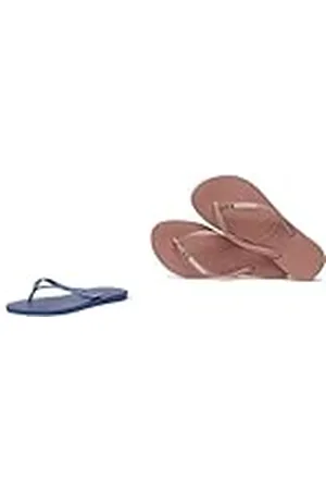 Havaianas Slim, Chanclas Mujer, Blue Marine, 39/40 EU Slim Brasil Logo, Chanclas Mujer, Color: Crocus Rose, Talla: 39/40 EU