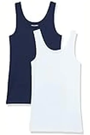 Amazon Camiseta ajustada sin mangas Mujer, Pack de 2, , M