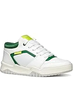 Geox J Perth Boy A, Zapatillas, White/Green, 33 EU