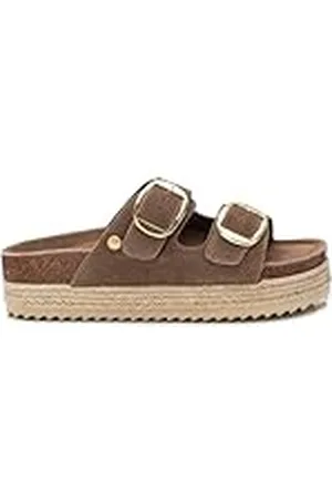 Xti Sandalias de Tacón Mujer Taupe - Calzado Cómodo y Versátil - Moda casual - Modelo 14363502 (Talla 37)