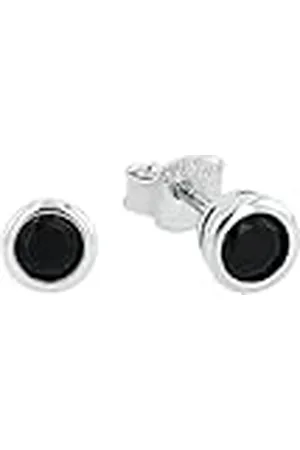 Amor Pendientes de plata de ley 925 para mujer, con sintetizador de circonitas cúbicas, 0,5 cm, plata, Se entrega en caja de regalo de joyería