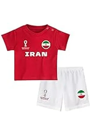 FIFA Unisex Kinder Official World Cup 2022 Tee & Short Set, Toddlers, Iran, Team Colours, Age 3, White, Medium