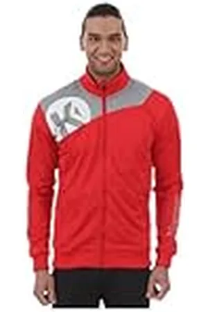 Kempa Core 2.0 Poly Chaqueta, Hombre, Rojo/Gris Oscuro Mezcla, S