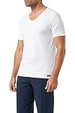 Bruno Banani V-Shirt Check Line 2.0 Camiseta, Blanco (Cuadros Blancos 1612), S para Hombre