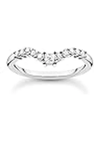 Thomas Sabo Anillo con piedras blancas plata de ley 925 TR2398-051-14-56