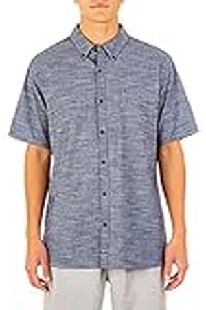 Hurley M One&Only 2.0 Woven S/S Camisas, Hombre, Black