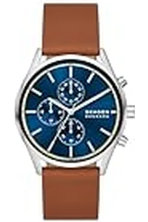 Skagen Holst reloj para hombre, Movimiento cronógrafo con correa de acero o piel, , 42MM