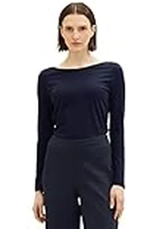TOM TAILOR Camisa básica de mujer de manga larga, , 3XL