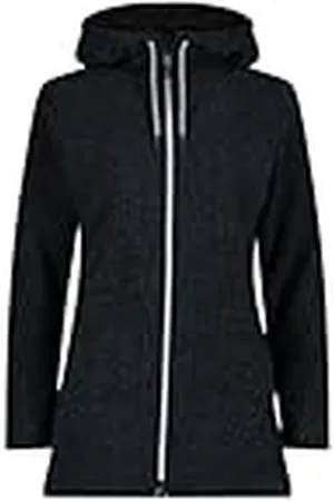 CMP Chaqueta de forro polar Knit Tech con capucha fija para mujer