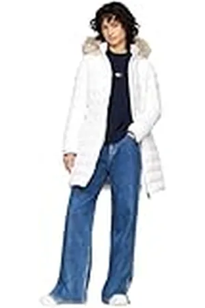Tommy Hilfiger Abrigo de Plumas Mujer Essential Hooded Down Coat con Piel Sintética, , XS