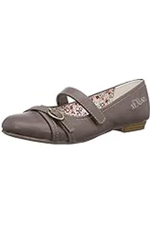 QS by s.Oliver 42406 - Mary Jane de Material sintético niña, Color Beige, Talla 38