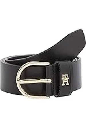 Tommy Hilfiger Cinturón Mujer Essential Effortless 3,5 cm con hebilla de espiga, Negro (Black), 90 cm
