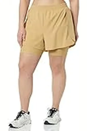 Amazon Pantalón Corto para Correr de Tejido Elástico de Doble Capa Mujer, , 5XL Grande