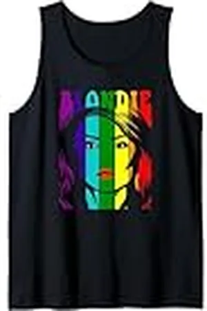 Blond Amsterdam Pride Rainbow Illustration Vintage Band Camiseta sin Mangas