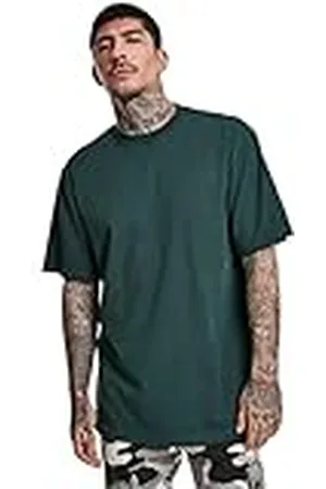 Urban classics Camiseta básica de Manga Corta de Hombre, Cuello Redondo Normal, de algodón Grueso, Largo Oversize, Distintos Colores, Tallas S-6XL
