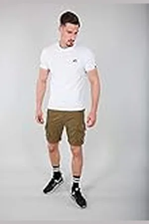 Alpha Industries Crew Pantalones Cortos Cargo, Beige (Khaki-13), 34 para Hombre