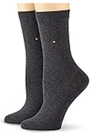 Tommy Hilfiger 371221 Calcetines, Mujer, Gris (Anthracite Melange 030), 39/42 (Tamaño del fabricante:039)