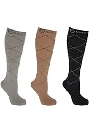 Covalliero Medias montar Karo, 3 unidades, talla 37-39