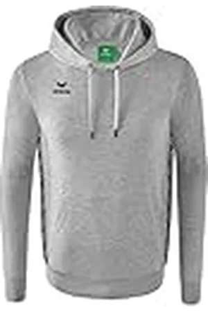 Erima Hombre Essential Team Sudadera con capucha, gris claro jaspeado, M