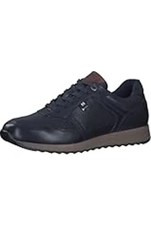 QS by s.Oliver Zapatillas Planas Bajas para Hombre de Piel, Color Azul (Navy), 40, , 40 EU