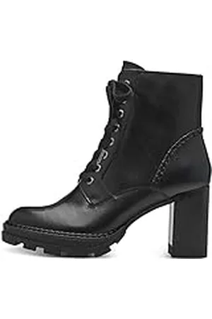 Tamaris Mujer Botas, señora Botas con Cordones,TOUCHit,Botas con Cordones,Medias Botas,Cordones,Black,39 EU