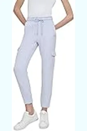 DKNY Mini Stud Logo Slim Fit Cargo Jogger with Pockets Patinador, , M Mujeres