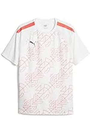 PUMA Teamliga Graphic Jersey Camiseta de fútbol, Hombre, Orquídea de Fuego Blanco, M