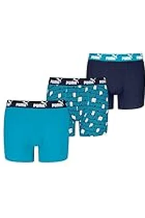 PUMA Elements Bóxer, Blue/Navy, 170/176 (Pack de 3) De niño