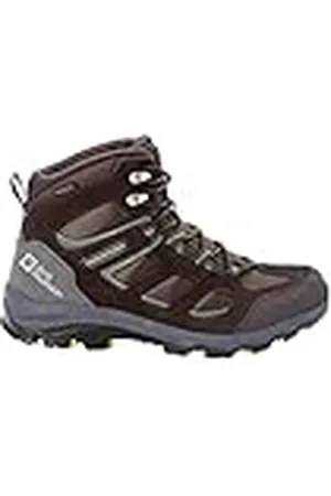 Jack Wolfskin Vojo 3 Texapore Mid M, Zapatillas para Caminar Hombre, Marrón Oscuro y Lima, 44.5 EU