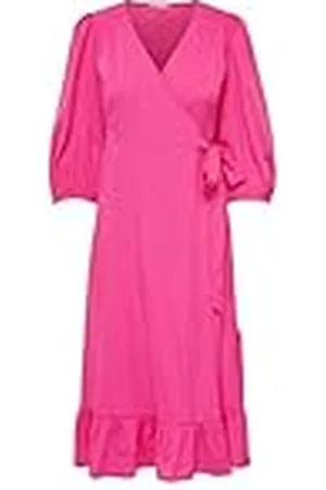 ONLY Onlolivia 3/4 Wrap Midi Dress Wvn Noos Vestido, , M para Mujer