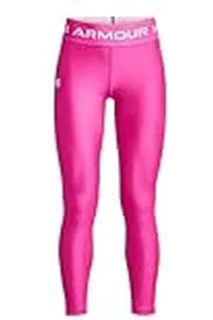 Under Armour Girl´s Heat Gear Leggins, Pantalón de deporte para niños, suave pantalón de chándal, color /blanco, YS