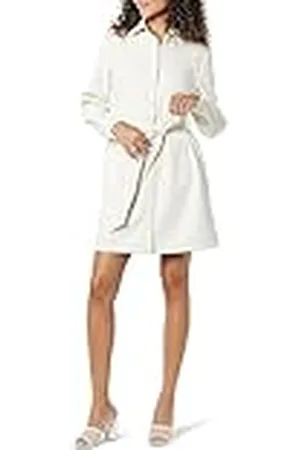 THE DROP Sam Vestido Camisero de Cuero Vegano para Mujer, , XS