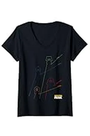 South Park Mujer Arte lineal de Stan Kenny Kyle y Cartman Camiseta Cuello V