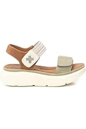 Xti Sandalia Mujer Kaki - Calzado Cómodo y Versátil - Moda casual - Modelo 14398603 (Talla 37)