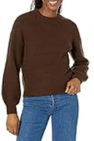 Amazon Jersey acanalado con cuello redondo Mujer, , M
