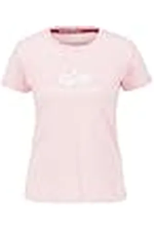 Alpha Industries New Basic T Camiseta, Rosa (Pastel Pink-491), L Mujer