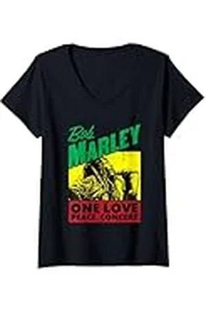 Bob Marley Mujer Concierto oficial de One Love Peace Camiseta Cuello V