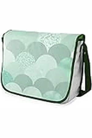 Bonamaison Bolso escolar de mensajero impreso digitalmente con correa caqui para estudiantes, bolsa cruzada, bolsa de mensajero, bolsa de hombro para la escuela, vuelta a la escuela, tamaño: 29 x 36