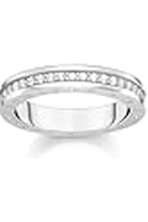 Thomas Sabo Anillo de mujer con piedras blancas Pavé plata de ley 925 TR2254-051-14, 56, Metal precioso, Zirconia cúbica