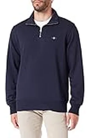 GANT Reg Shield Half Zip Sweat Logotipo de Manga Larga con Cremallera Corta, , XS para Hombre