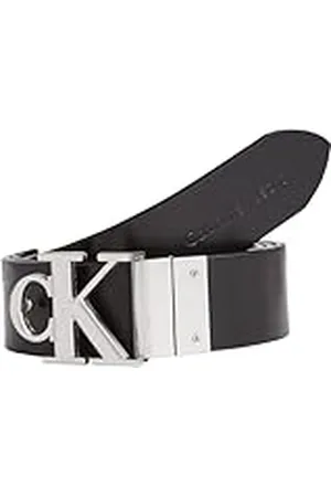 Calvin Klein Jeans Cinturón Mujer de piel sintética, Negro, 75 cm