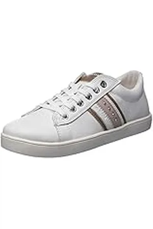 Geox J Kathe Girl F, Sneakers para Niña, Multicolor (White/Lt Rose), 28 EU