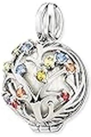 Engelsrufer ER-20-BLOOM-S-ZIM - Colgante para mujer, diseño de árbol de la vida con circonitas y bola de sonido