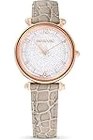 Swarovski Reloj Crystalline Wonder, Fabricado en Suiza, Correa de Piel, , Acabado Tono Oro Rosa