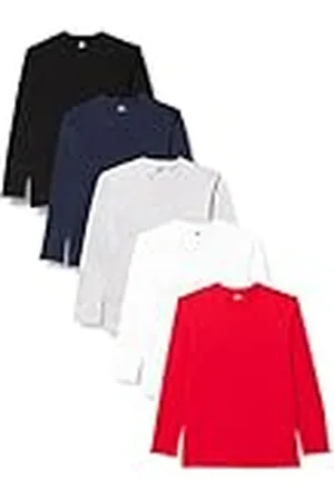 Lower East LE158 Camiseta de Manga Larga, , M (Pack de 5) Hombres
